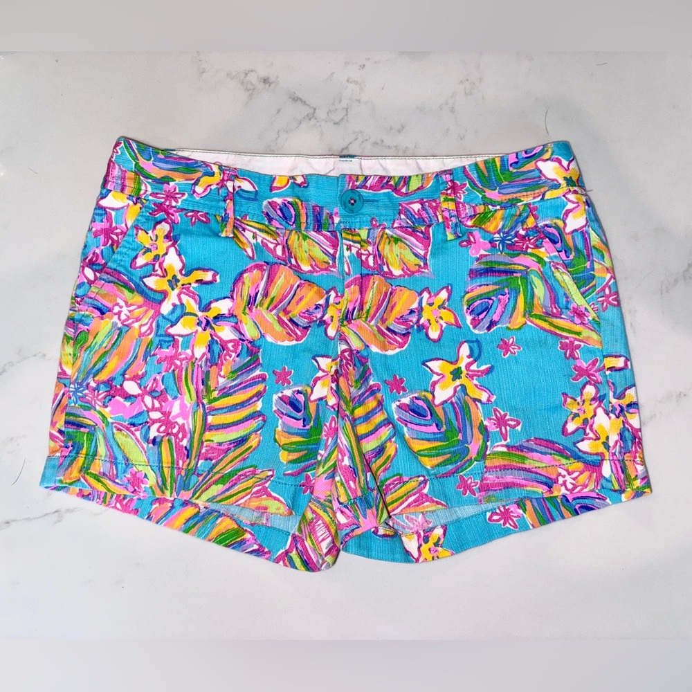 Lilly Pulitzer Callahan Short sz 6 Sea Blue Summer Haze